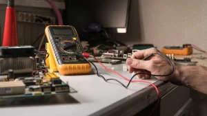 تست خازن الکترولیت پایه پیچی با مولتی متر